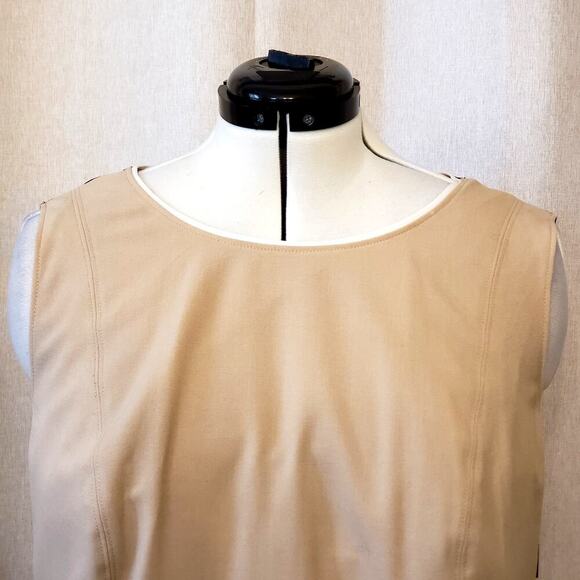 Calvin Klein Colorblock Sheath Dress - Tan & Black, Size 18W - Picture 4 of 8